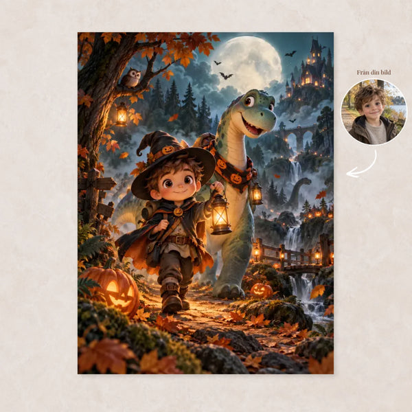 Dinoäventyr™ – Personlig Halloweenposter