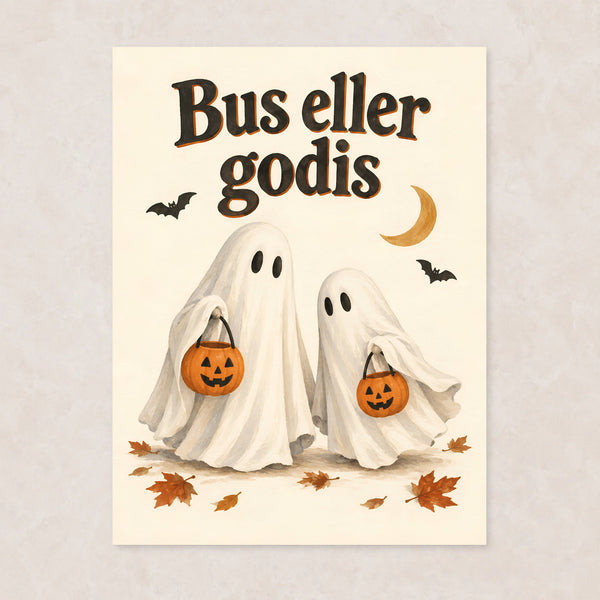 Bus eller Godis – Halloweenposter