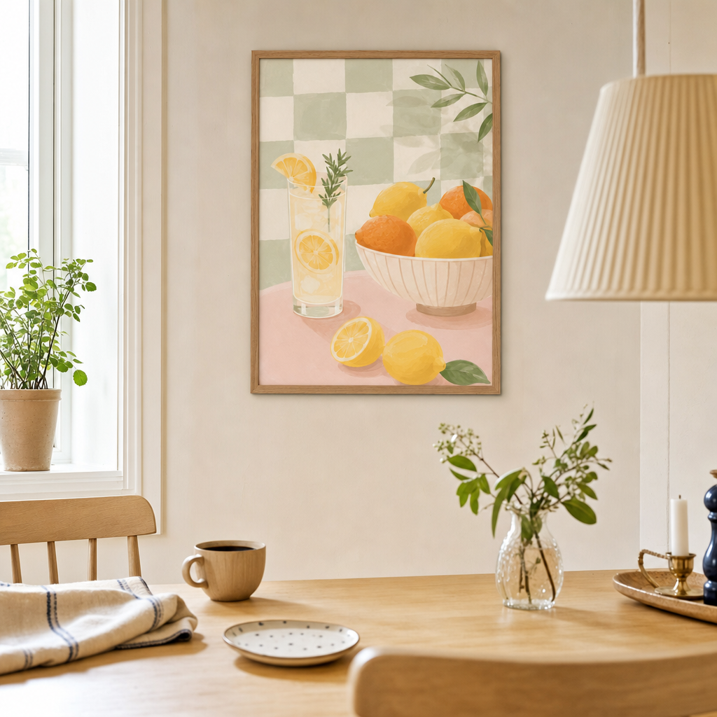 Lemonad & Citrus poster i ekram i svensk matvrå