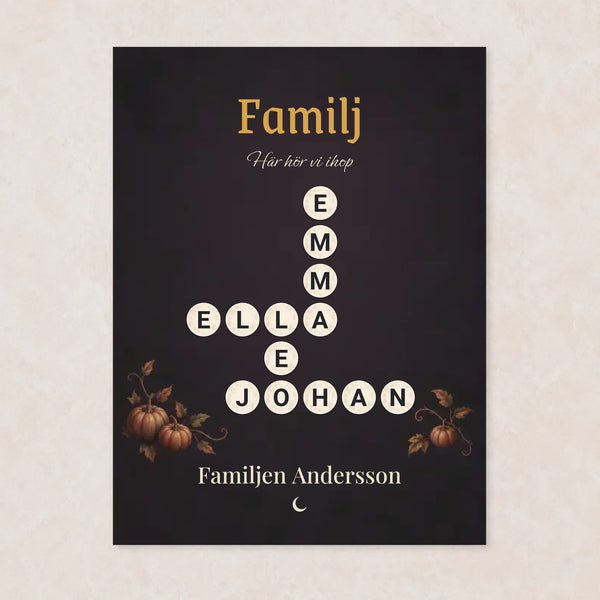 Familjeband™ – Personlig Halloweenposter