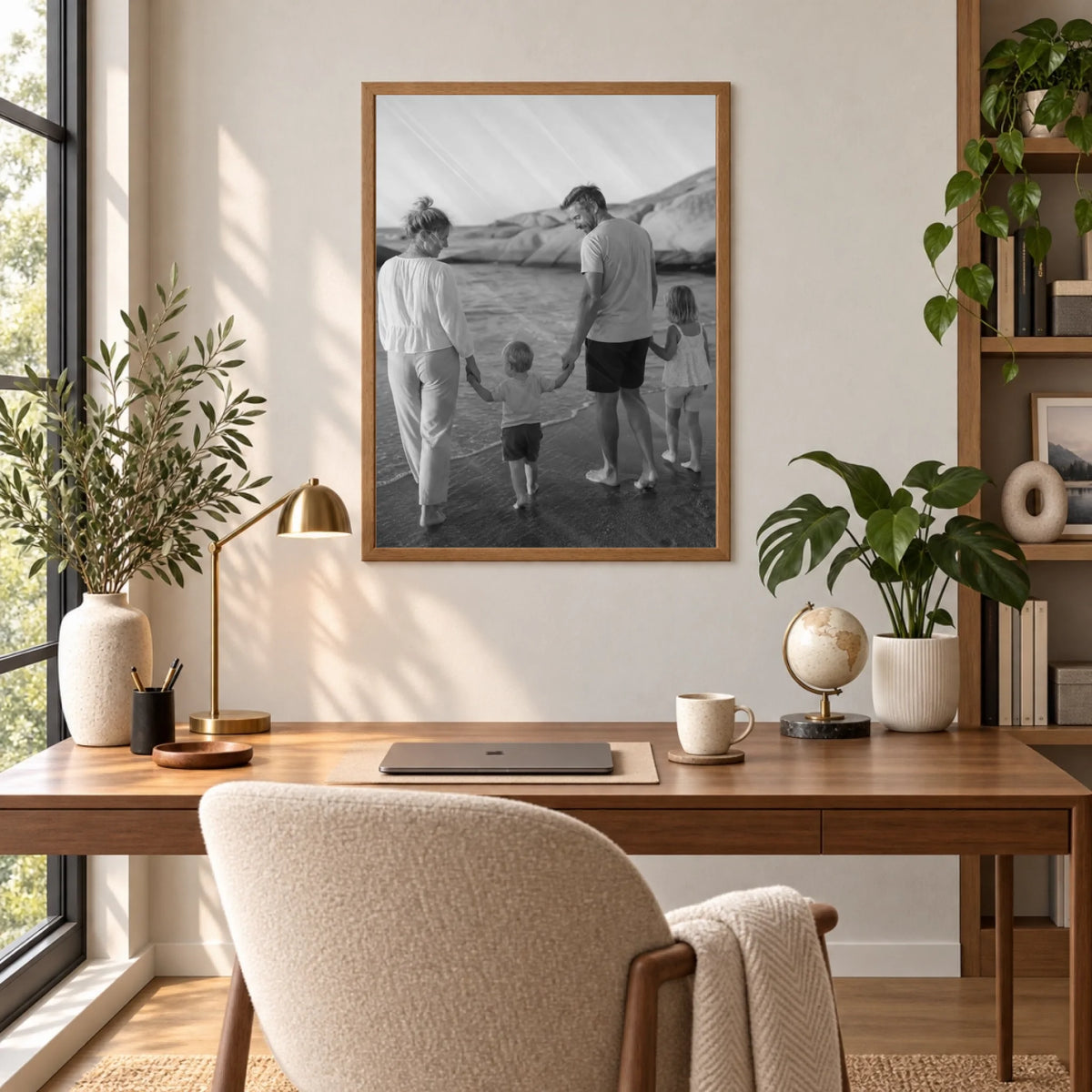 Svartvit fotoposter med eget foto – Ett Ögonblick, i hemmakontoret