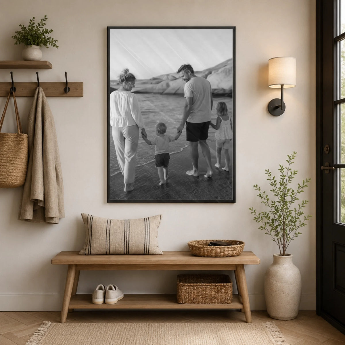 Svartvit fotoposter med eget foto – Ett Ögonblick, i hallen – bild 2