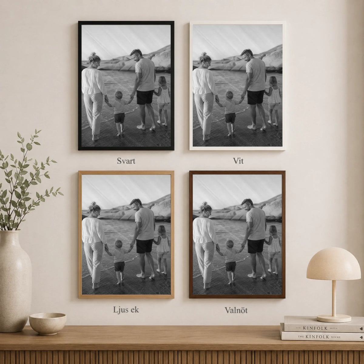 Svartvit fotoposter med eget foto – Ett Ögonblick, på väggen – bild 2