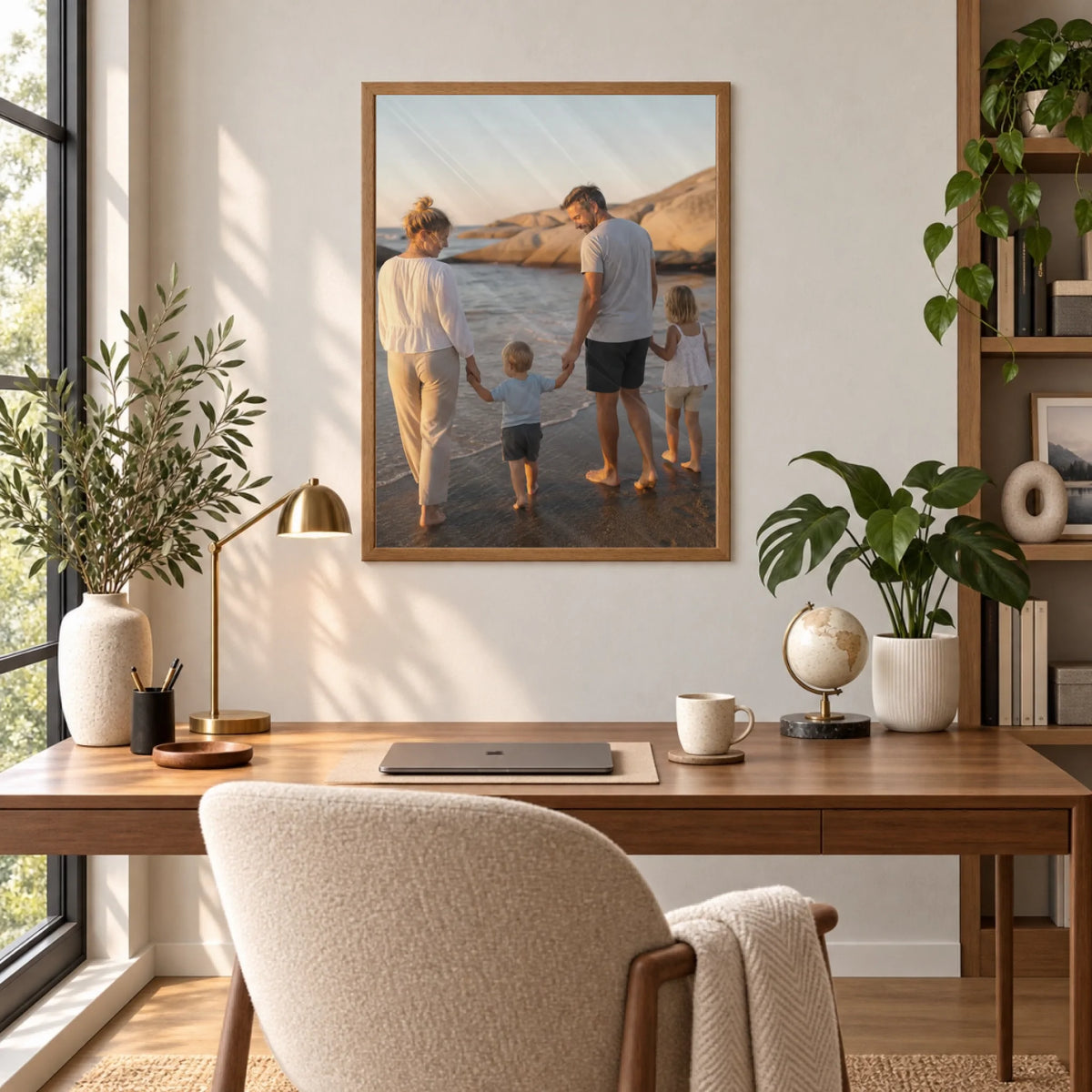 Fotoposter i färg med eget foto – Ett Ögonblick, i hemmakontoret