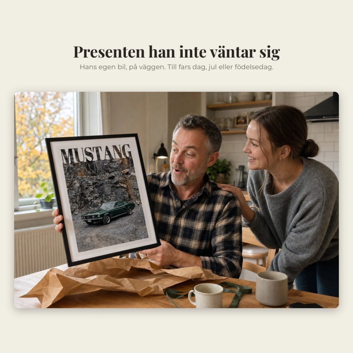 Bilporträtt som present