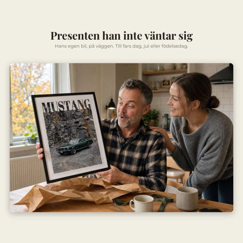 Bilporträtt som present