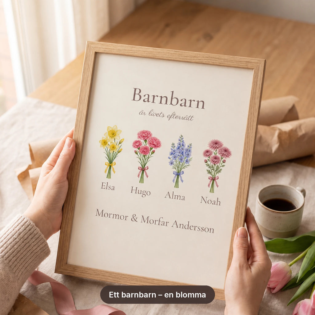 Familjeblom Barnbarn – som present