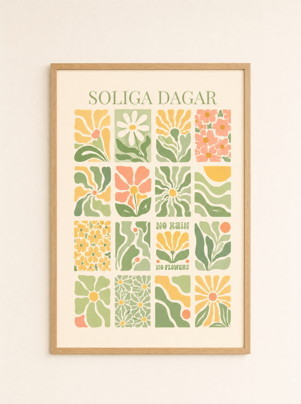 Soliga Dagar poster i ekram, ren produktbild