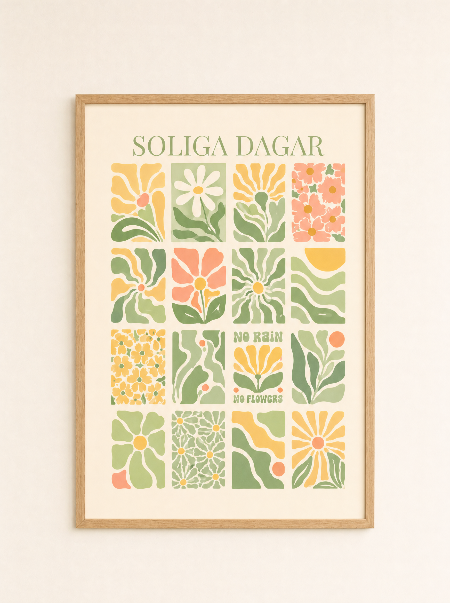 Soliga Dagar poster i ekram, ren produktbild