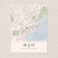 Karta över Hjo – Poster