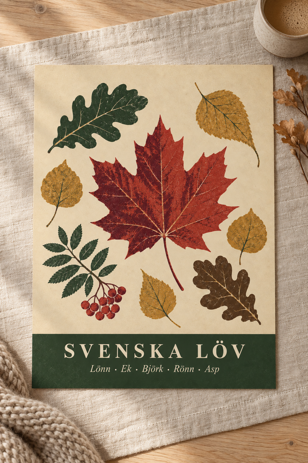 Svenska löv flatlay 05